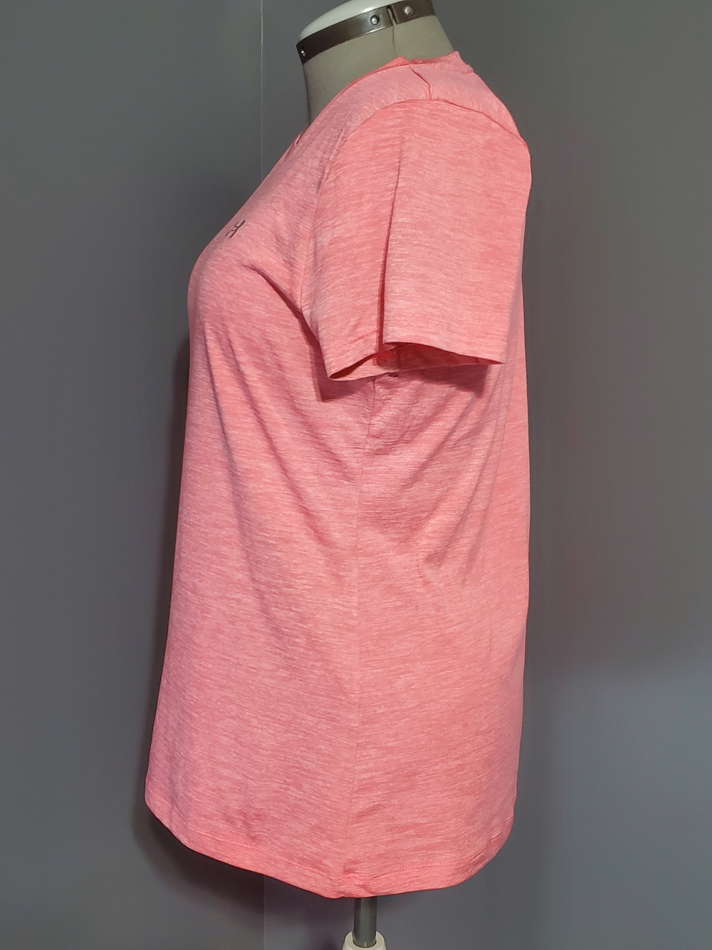 Under Armour Loose Women’s Heather Pink Performance Short Sleeve Tee Size L - Picture 2 of 5